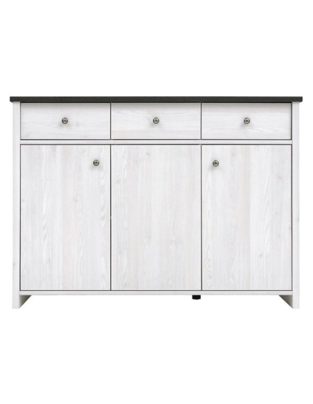 Hampshire 3 Door 3 Drawer Wide Chest - Larico Pine