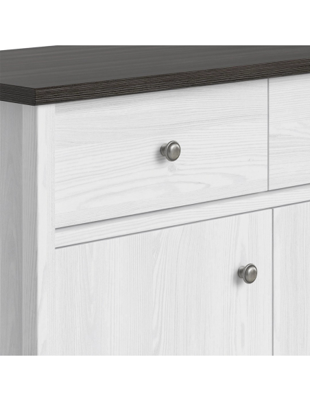 Hampshire 3 Door 3 Drawer Wide Chest - Larico Pine