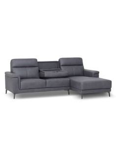 Frederico Sectional RHF Chaise w/DDT - Graphite 2
