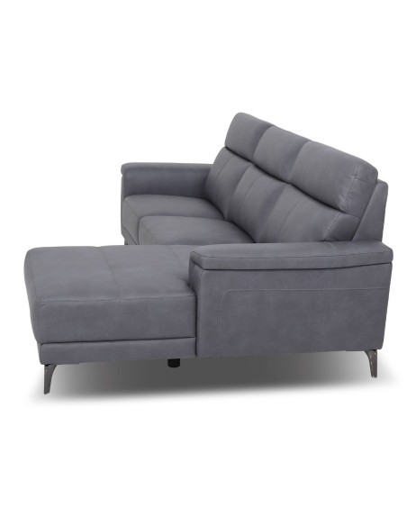Frederico Sectional RHF Chaise w/DDT - Graphite