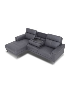 Frederico Sectional LHF Chaise w/DDT - Graphite 2