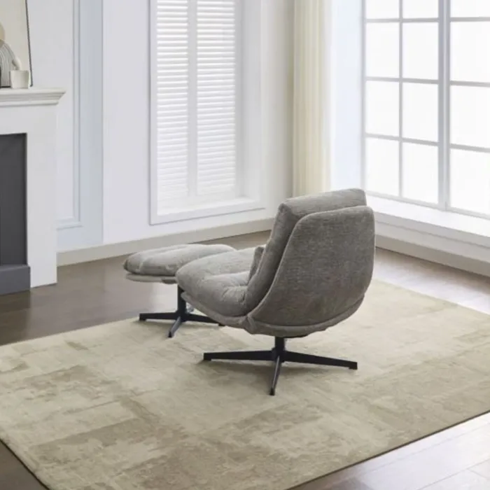 Columbia Leisure Chair with Footstool - Grey