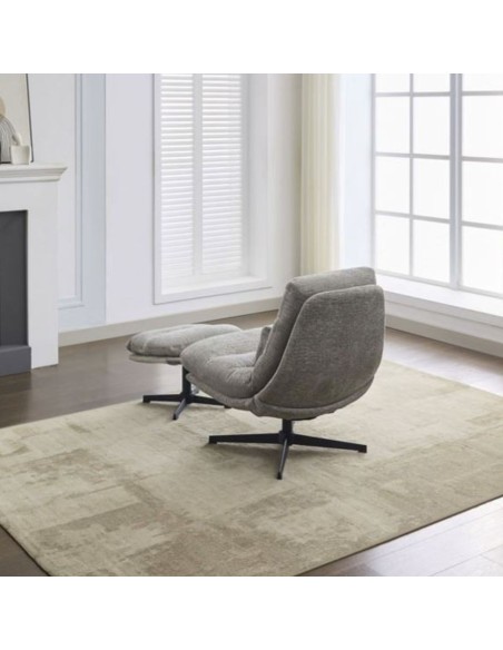Columbia Leisure Chair with Footstool - Grey