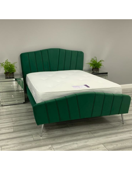 Anna 4FT6 Bedframe - Green | Murphy Furniture