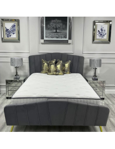 Anna 4FT6 Bedframe - Grey | Murphy Furniture