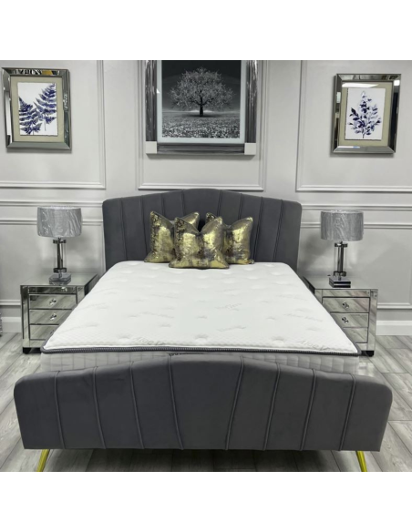 Anna 4FT6 Bedframe - Grey | Murphy Furniture