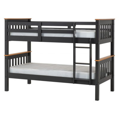 Neptune 3FT Bunk Bed - Grey/Oak Effect