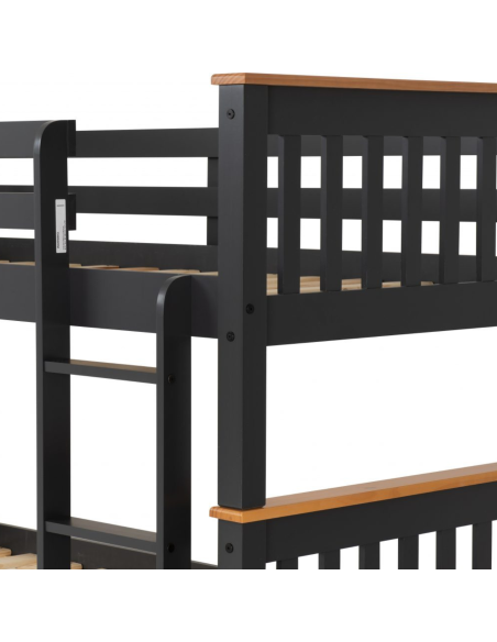 Neptune 3FT Bunk Bed - Grey/Oak Effect