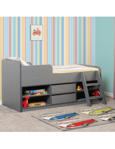 Felix 3FT Low Sleeper Bedframe - Grey