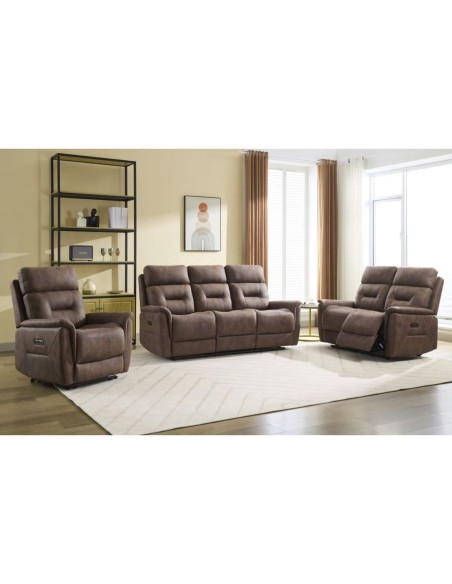 Caoihme 3 Seater Power Recliner Sofa - Tan