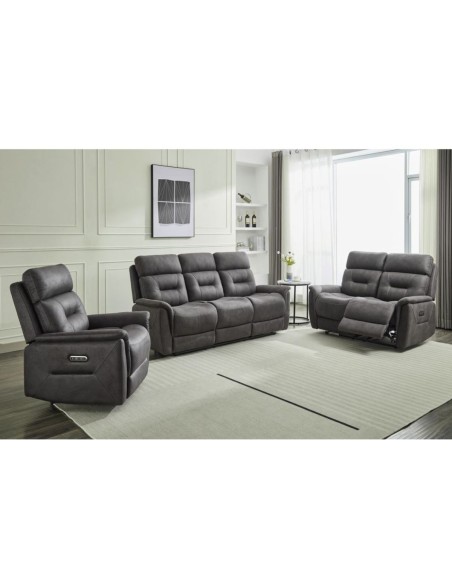 Caoihme 2 Seater Power Recliner Sofa - Grey
