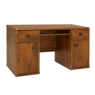 Cornwall Desk: 2 Door 2 Drawer - Sutter Oak