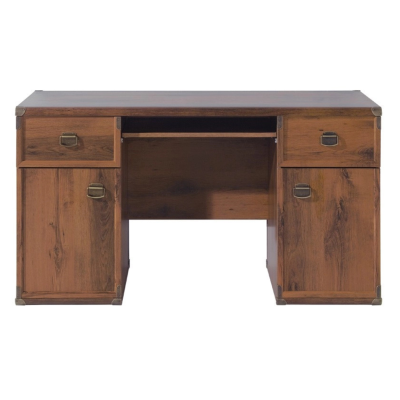 Cornwall Desk: 2 Door 2 Drawer - Sutter Oak