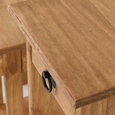 Corona 3x Plant Stands - Distressed Waxed Pine