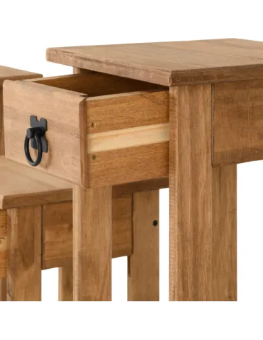 Corona 3x Plant Stands - Distressed Waxed Pine