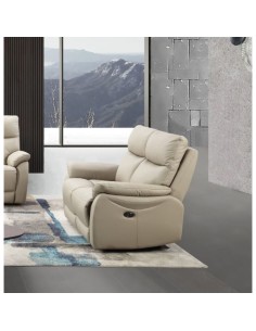 Texas 2 Seater Electric Recliner Sofa - Beige