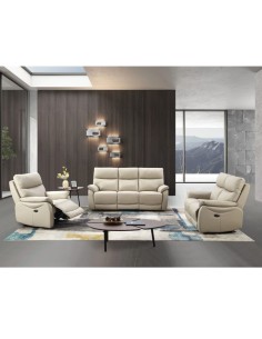 Texas 2 Seater Electric Recliner Sofa - Beige 2
