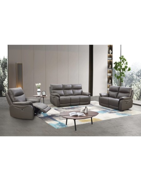 Texas 3 Seater Electric Recliner Sofa - Dark Grey