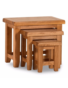 Lancaster Nest of 3 Tables - Solid Oak 2