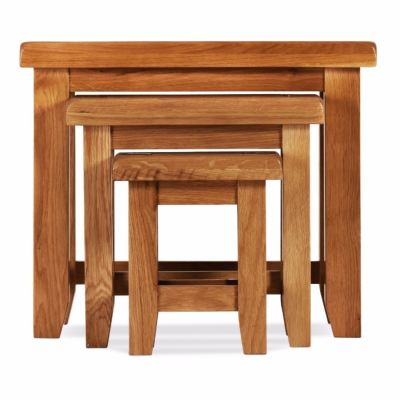 Lancaster Nest of 3 Tables - Solid Oak
