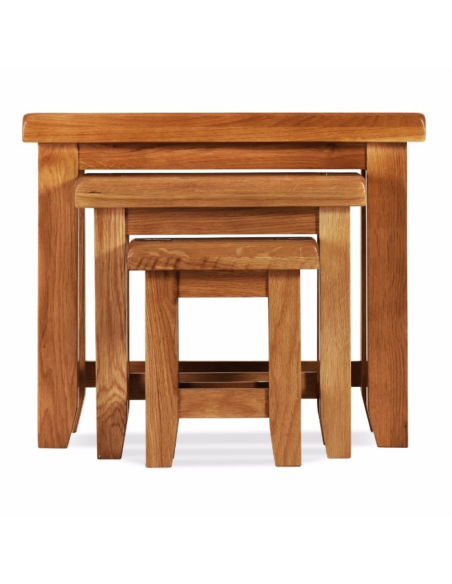 Lancaster Nest of 3 Tables - Solid Oak