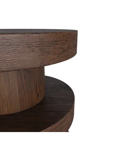 Haiden Bobbin Side Table - Dark Oak