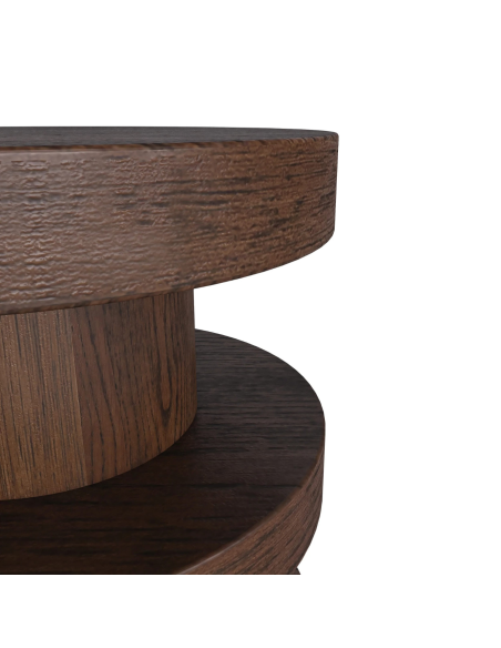 Haiden Bobbin Side Table - Dark Oak
