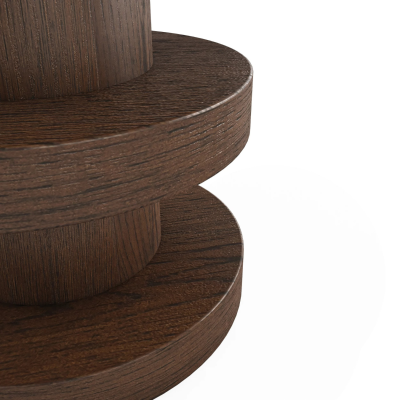 Haiden Bobbin Side Table - Dark Oak