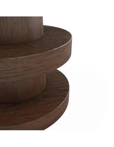 Haiden Bobbin Side Table - Dark Oak