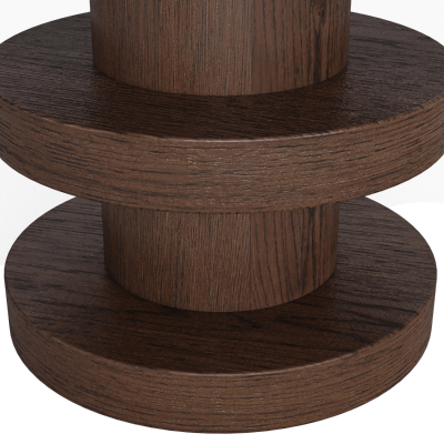 Haiden Bobbin Side Table - Dark Oak