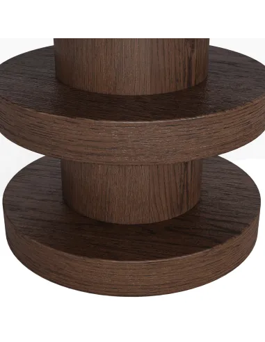 Haiden Bobbin Side Table - Dark Oak
