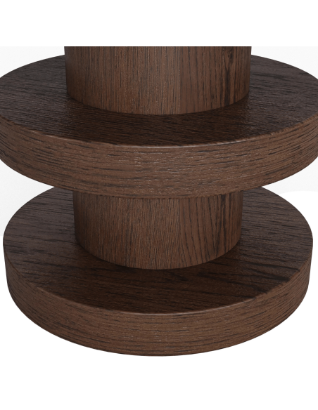 Haiden Bobbin Side Table - Dark Oak