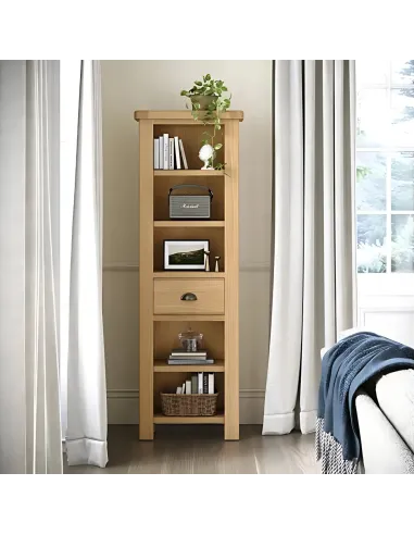 Gia Slim Bookcase - Oak