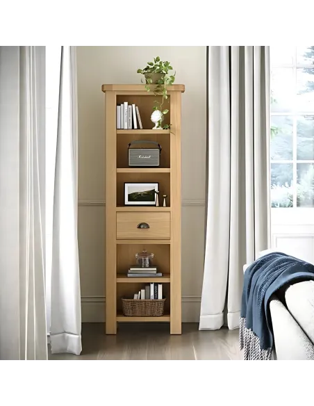 Gia Slim Bookcase - Oak