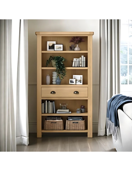Gia Large Bookcase - Oak
