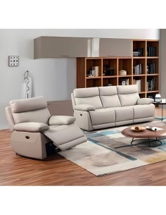 Brama Electric Armchair - Grey Leather 2