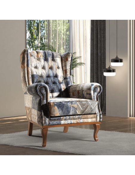 Molly Accent Chair - Multi Grey