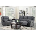 Marseilles 3+1+1 Manual Recliner Sofa Suite - Dark Grey