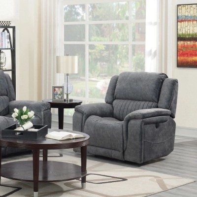 Marseilles 3+1+1 Manual Recliner Sofa Suite - Dark Grey