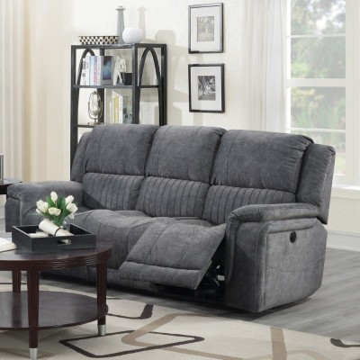 Marseilles 3+1+1 Manual Recliner Sofa Suite - Dark Grey