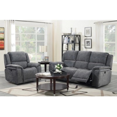 Marseilles Recliner Armchair - Dark Grey