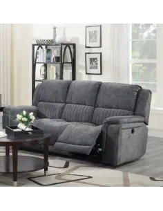 Marseilles 3 Seater Recliner Sofa - Dark Grey