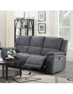 Marseilles 3 Seater Recliner Sofa - Light Grey