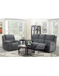 Marseilles Electric 3 Seater Sofa - Light Grey 2