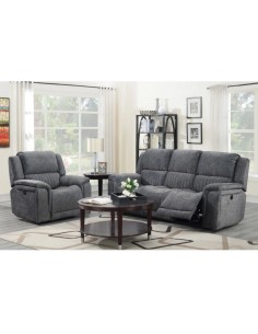 Marseilles 3+1+1 Manual Recliner Sofa Suite - Light Grey
