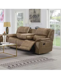 Marseilles 3+1+1 Manual Recliner Sofa Suite - Coffee