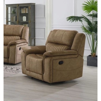 Marseilles 3+1+1 Manual Recliner Sofa Suite - Coffee