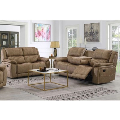 Marseilles 3+2 Manual Recliner Sofa Suite - Coffee