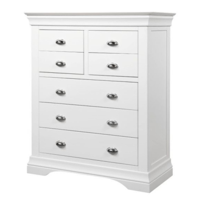 Bella 3+4 Drawer Chest - White