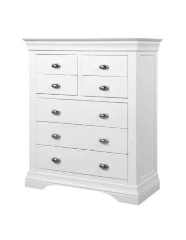 Bella 3+4 Drawer Chest - White